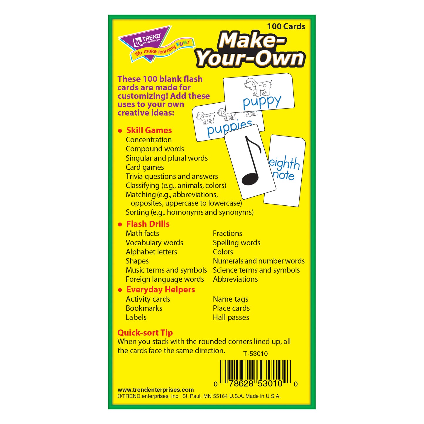 Make-Your-Own Skill Drill Flash Cards, 3 Packs