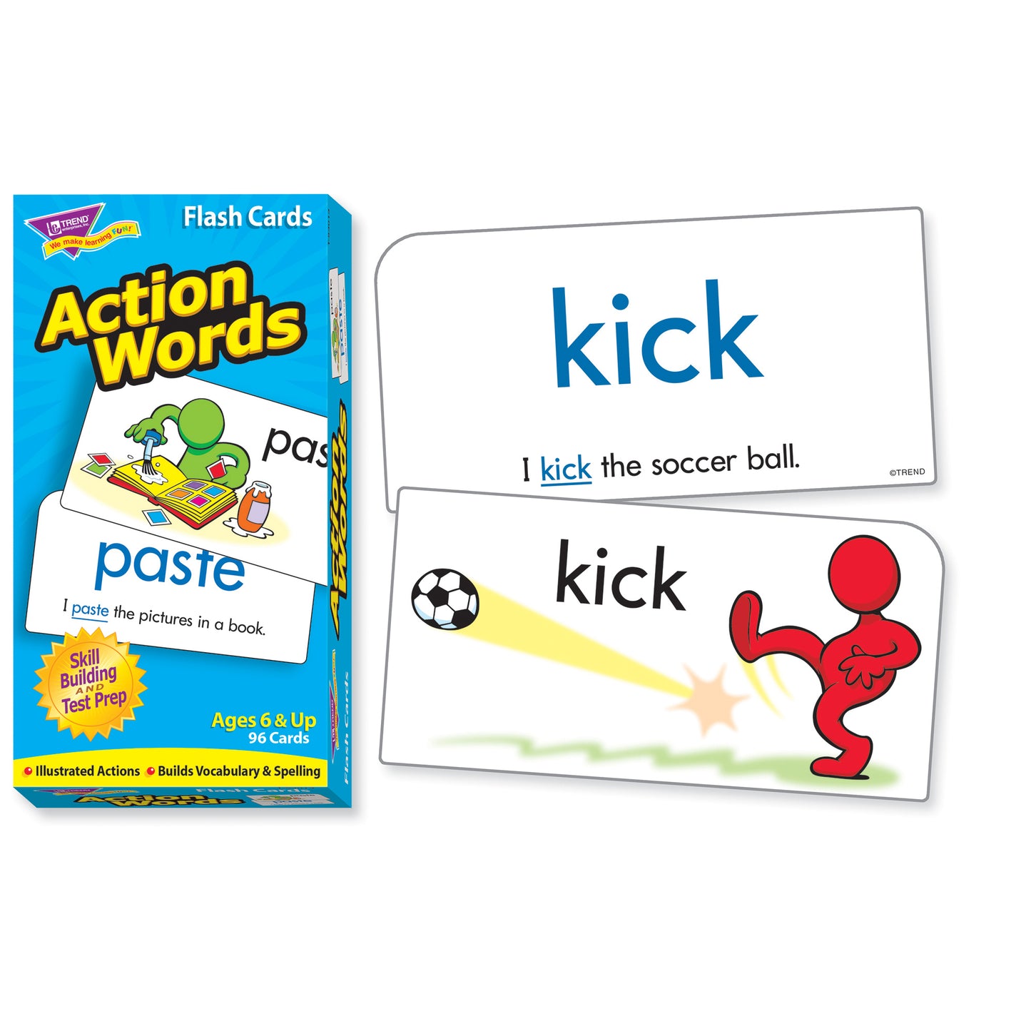 Action Words Skill Drill Flash Cards, 2 Sets