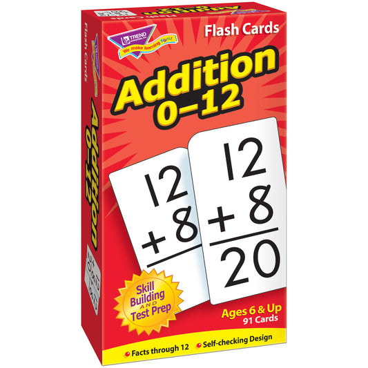 Addition 0-12 Skill Drill Flash Cards