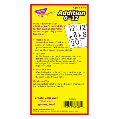 Addition 0-12 Skill Drill Flash Cards, 3 Sets