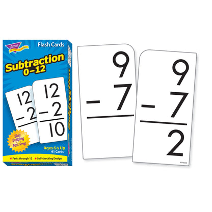 Subtraction 0-12 Skill Drill Flash Cards