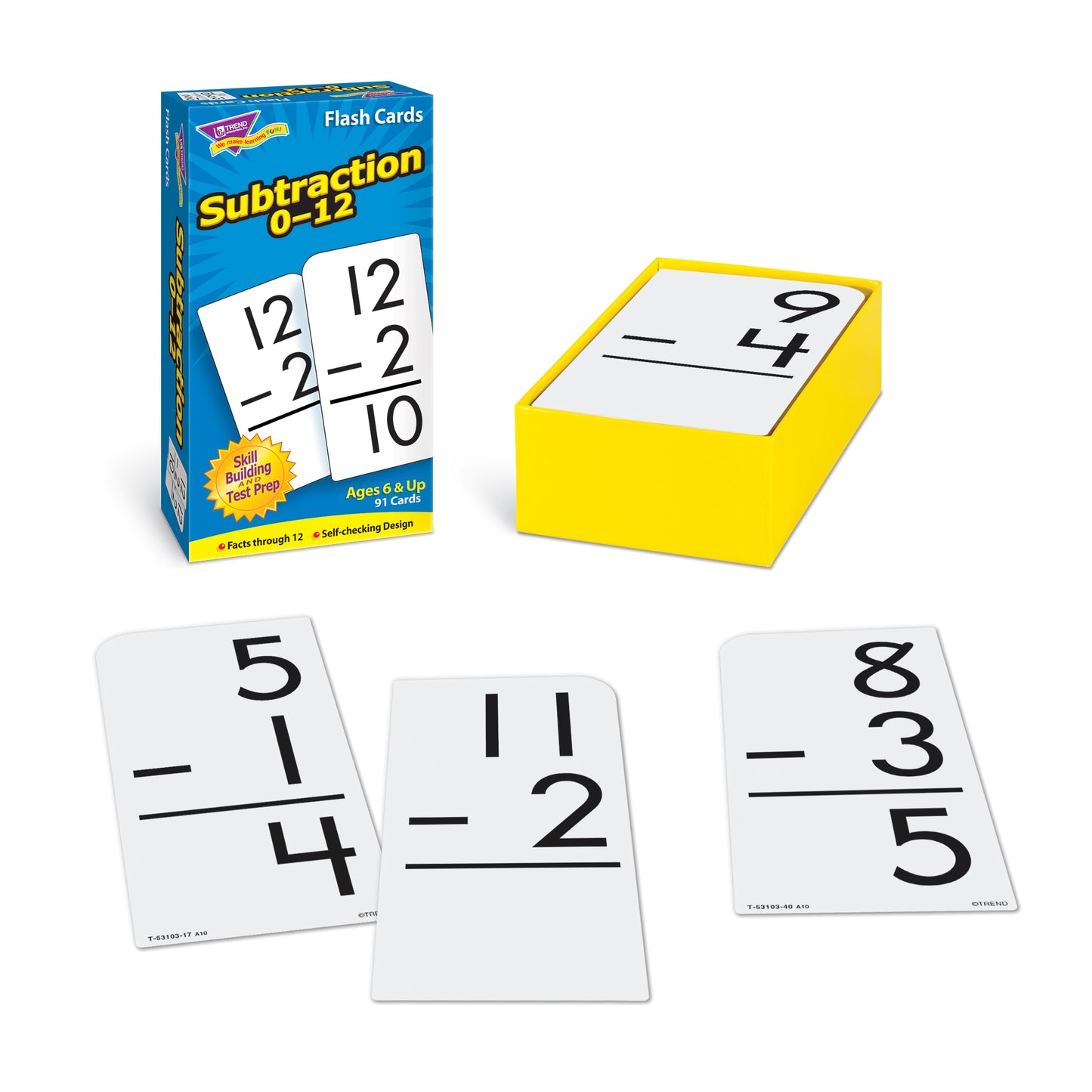 Subtraction 0-12 Skill Drill Flash Cards