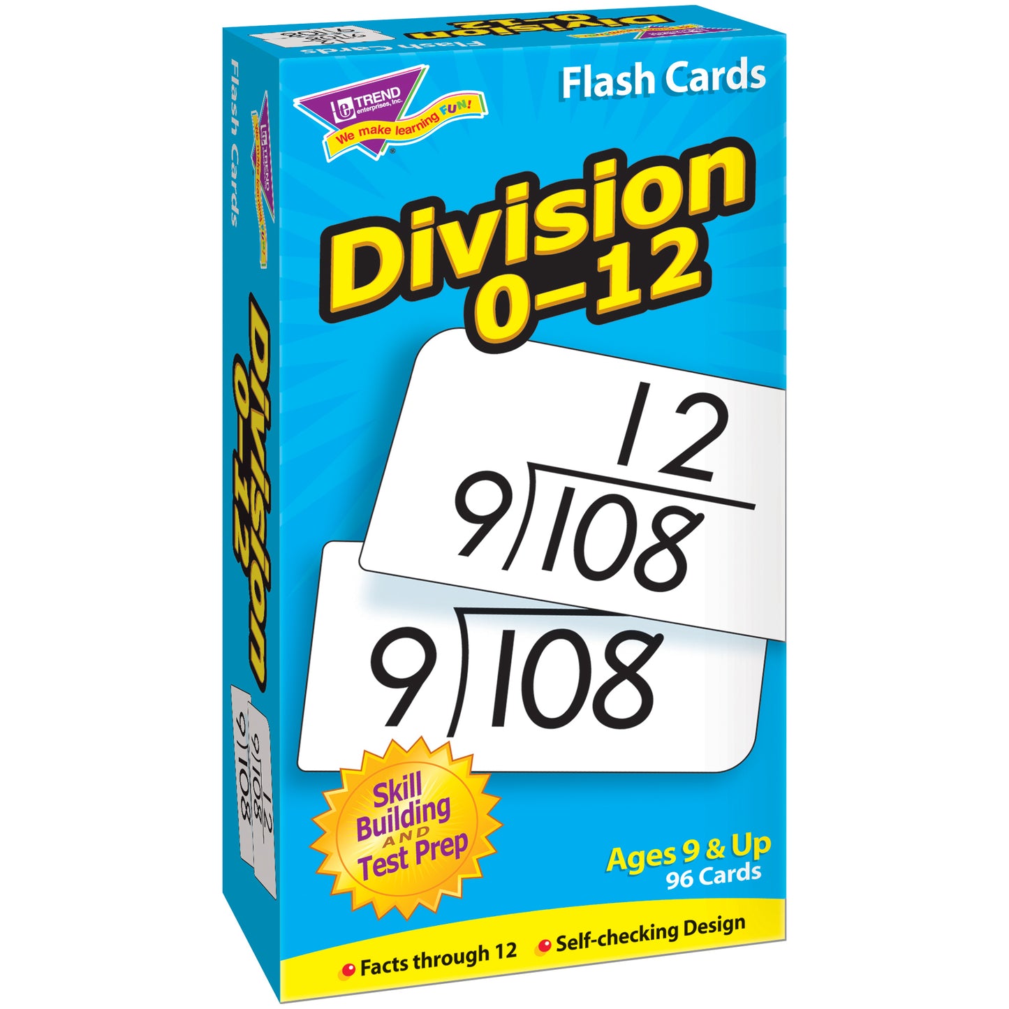 Division 0-12 Skill Drill Flash Cards, 3 Sets