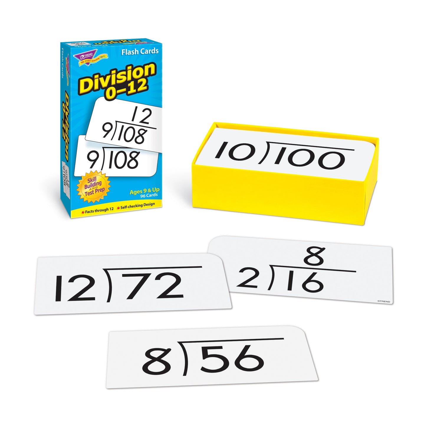 Division 0-12 Skill Drill Flash Cards, 3 Sets