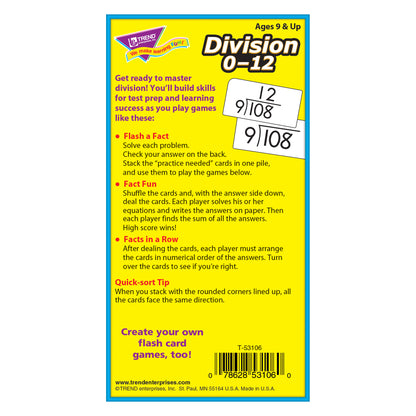 Division 0-12 Skill Drill Flash Cards