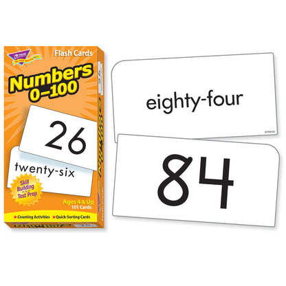 Numbers 0-100 Skill Drill Flash Cards, 3 Sets