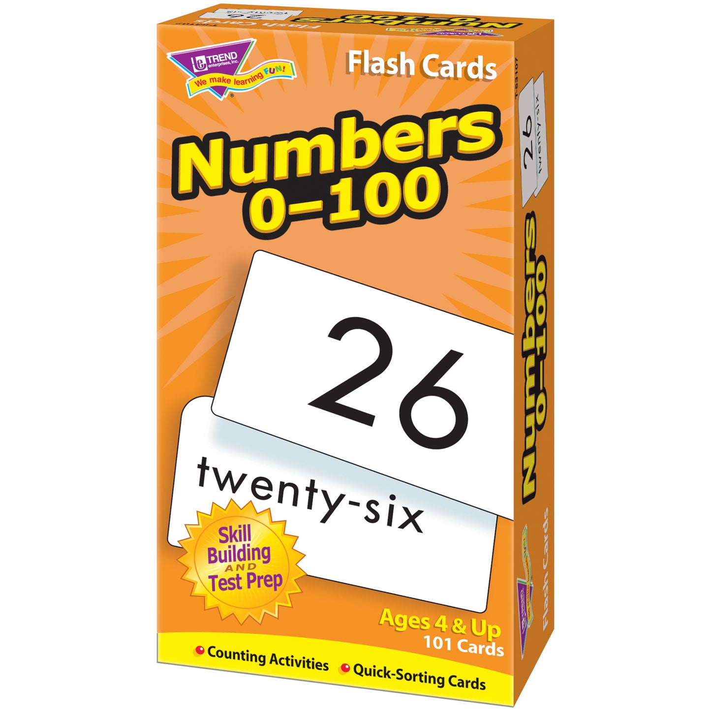 Numbers 0-100 Skill Drill Flash Cards, 3 Sets