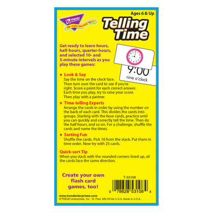 Telling Time Skill Drill Flash Cards, 3 Sets