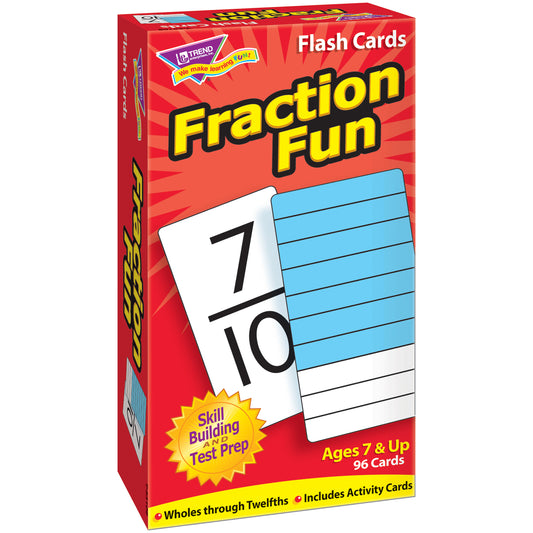 Fraction Fun Skill Drill Flash Cards, 3 Sets