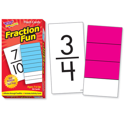 Fraction Fun Skill Drill Flash Cards, 3 Sets