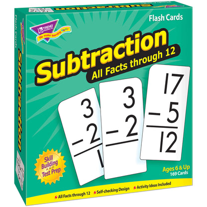 Subtraction 0-12 All Facts Skill Drill Flash Cards, 2 Sets