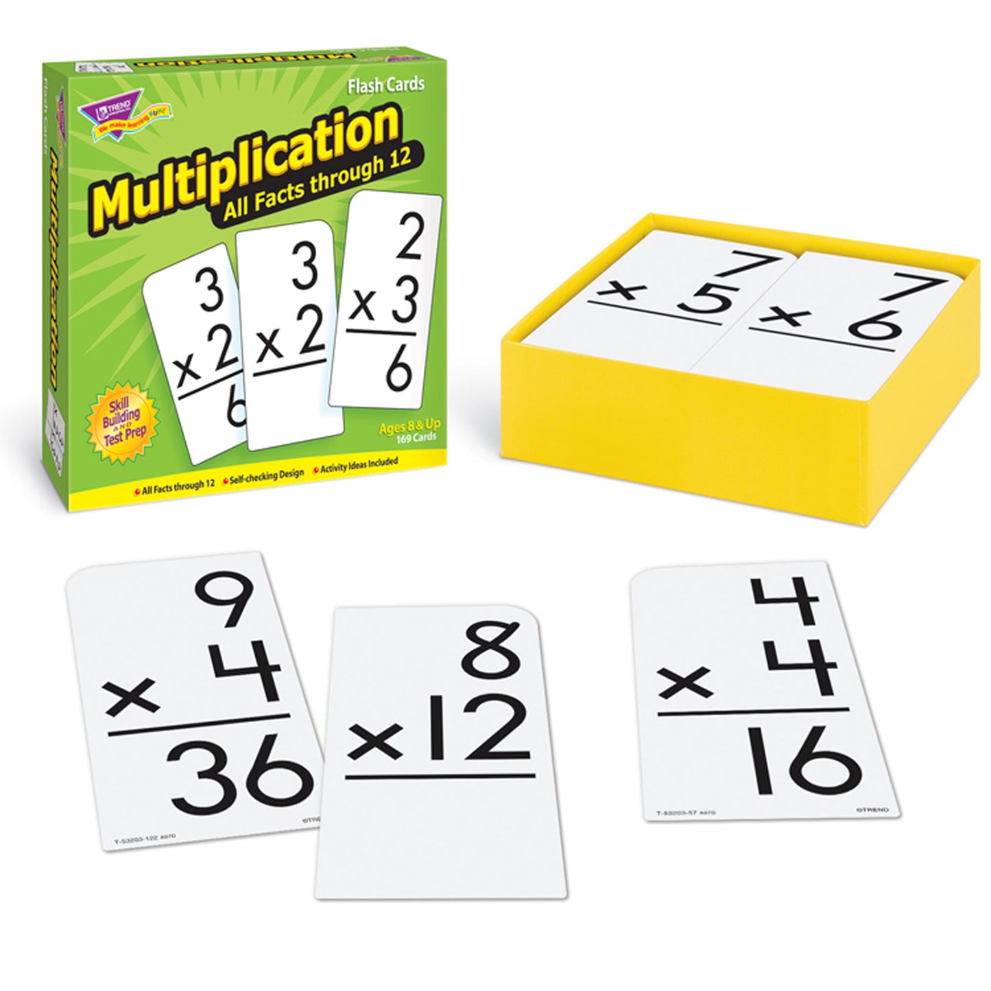 Multiplication 0-12 All Facts Skill Drill Flash Cards, 2 Sets