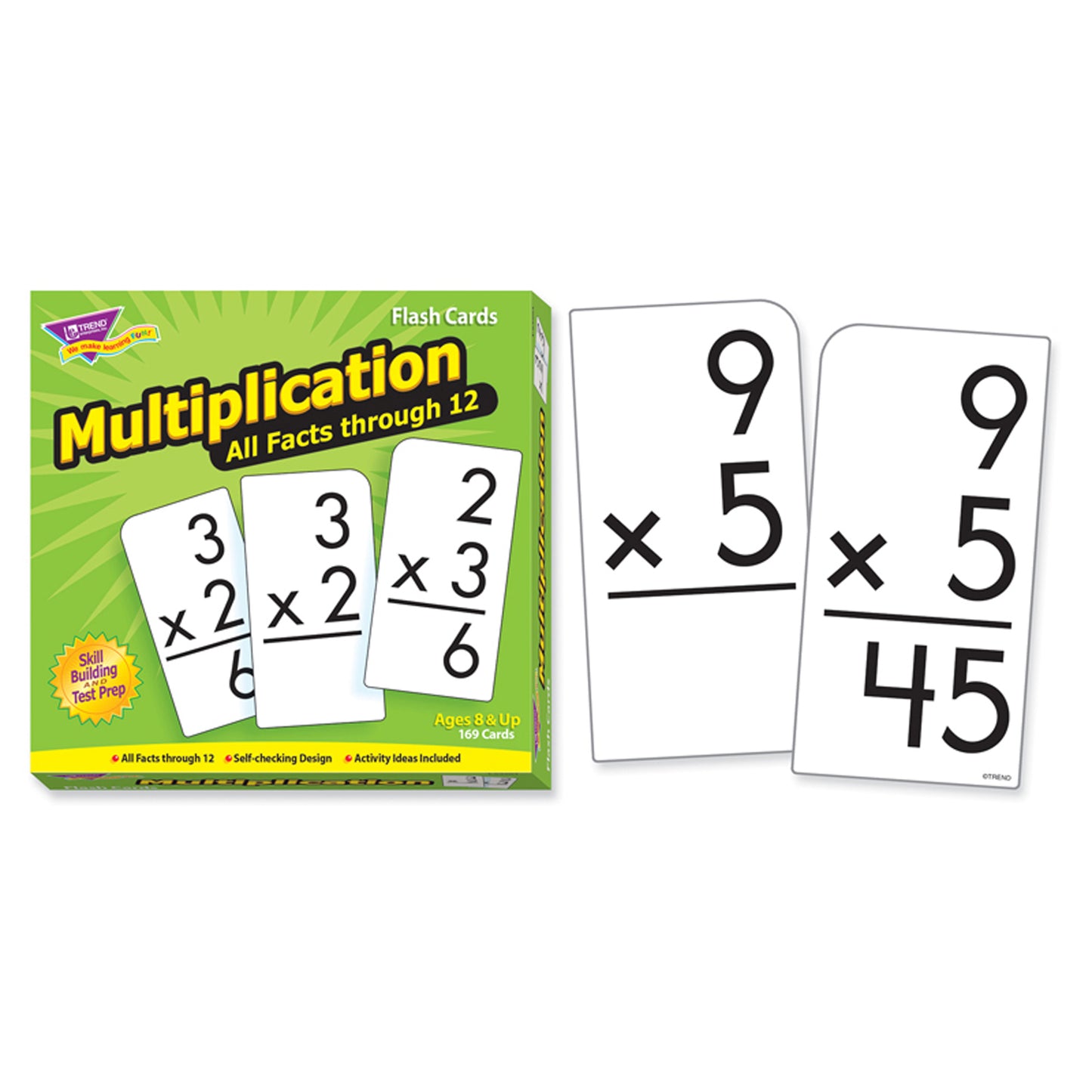 Multiplication 0-12 All Facts Skill Drill Flash Cards, 2 Sets