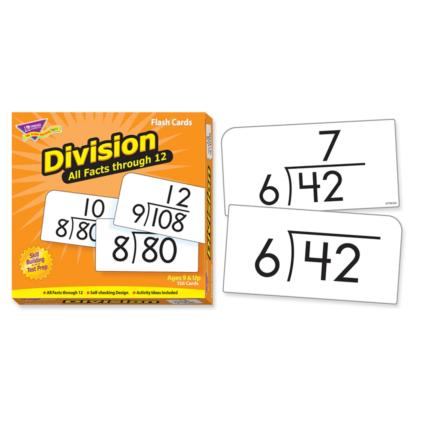 Division 0-12 All Facts Skill Drill Flash Cards, 2 Sets