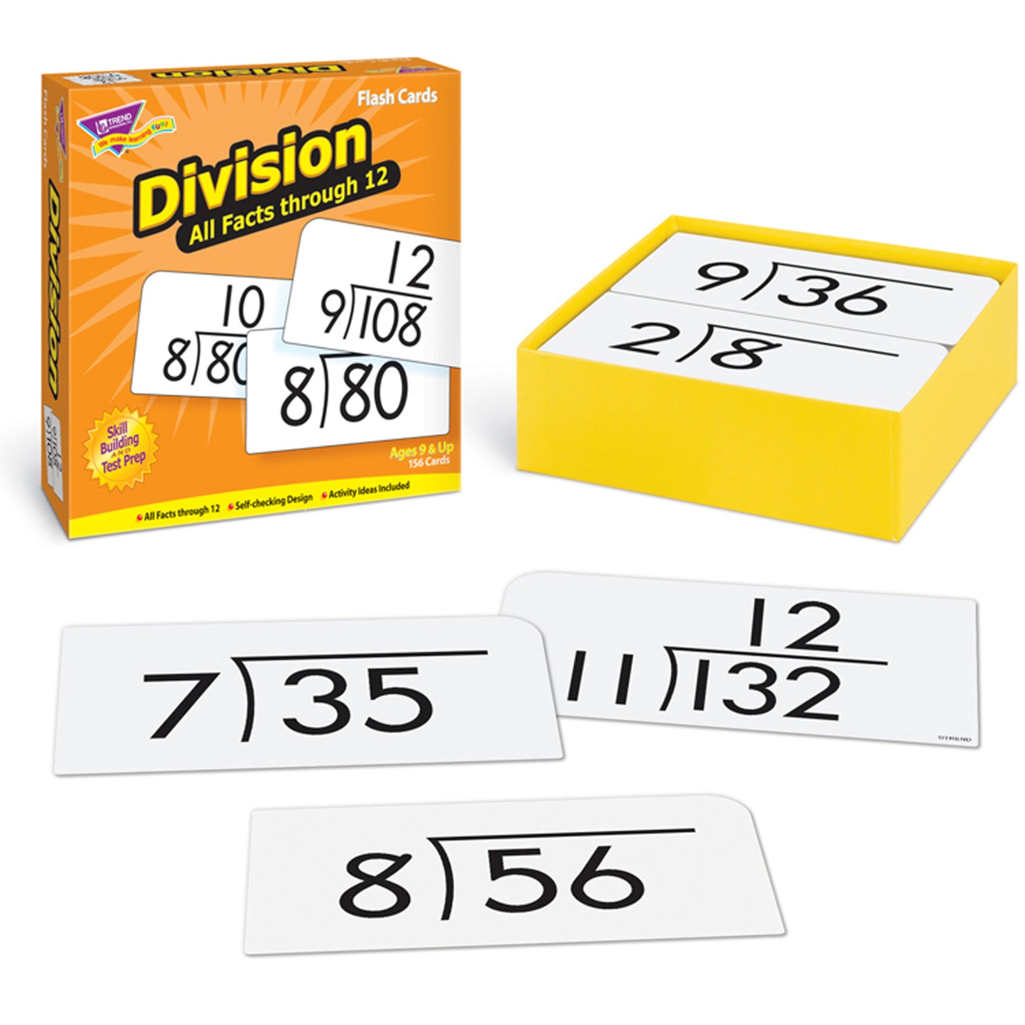 Division 0-12 All Facts Skill Drill Flash Cards, 2 Sets