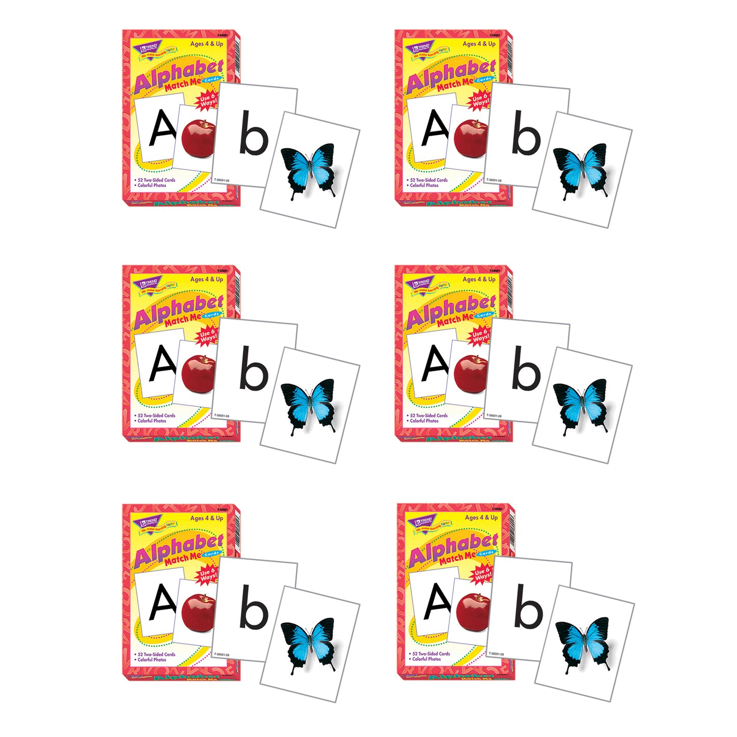 Alphabet Match Me® Cards, 6 Sets