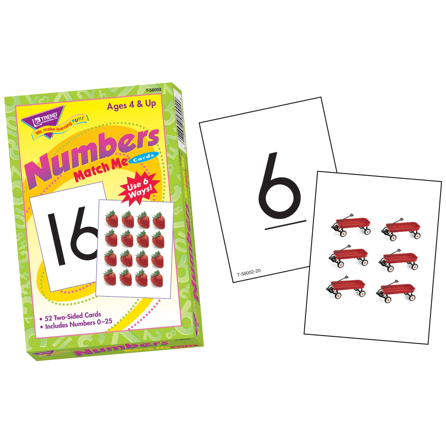 Numbers 0-25 Match Me® Cards, 6 Sets