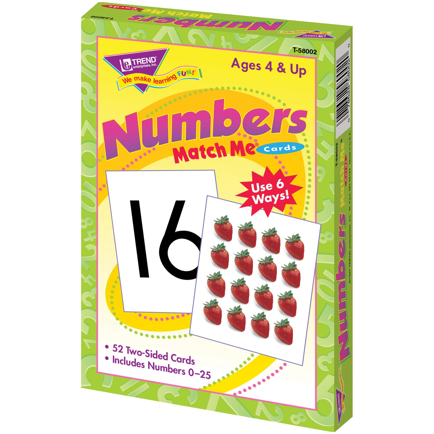 Numbers 0-25 Match Me® Cards, 6 Sets