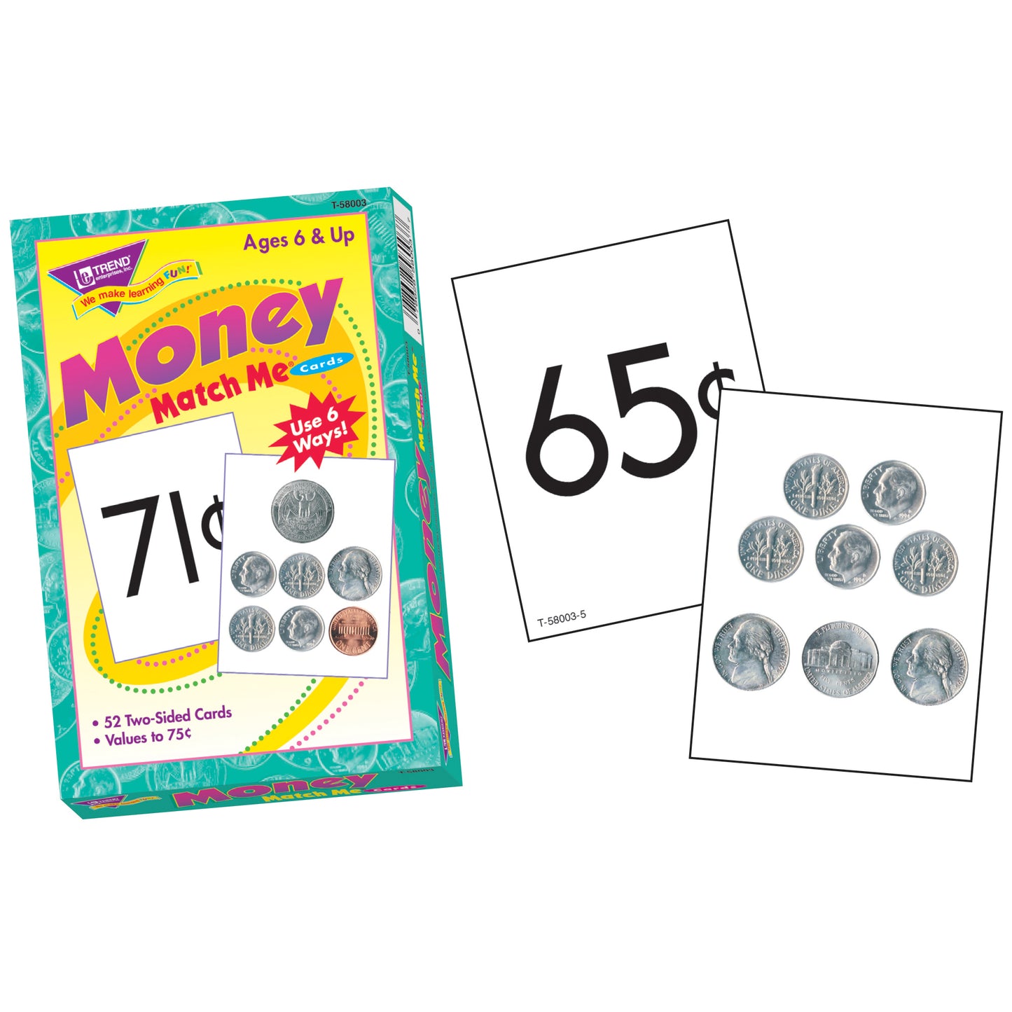 Money Match Me® Cards, 6 Sets