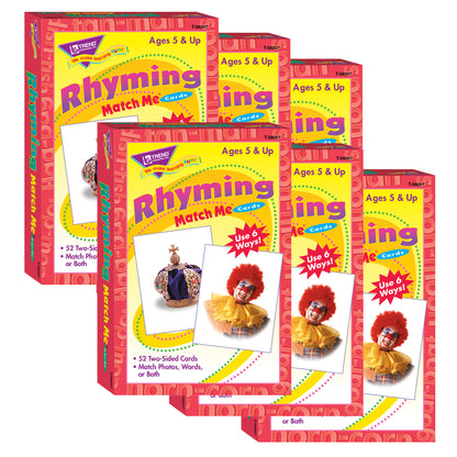 Rhyming Words Match Me® Cards, 6 Sets