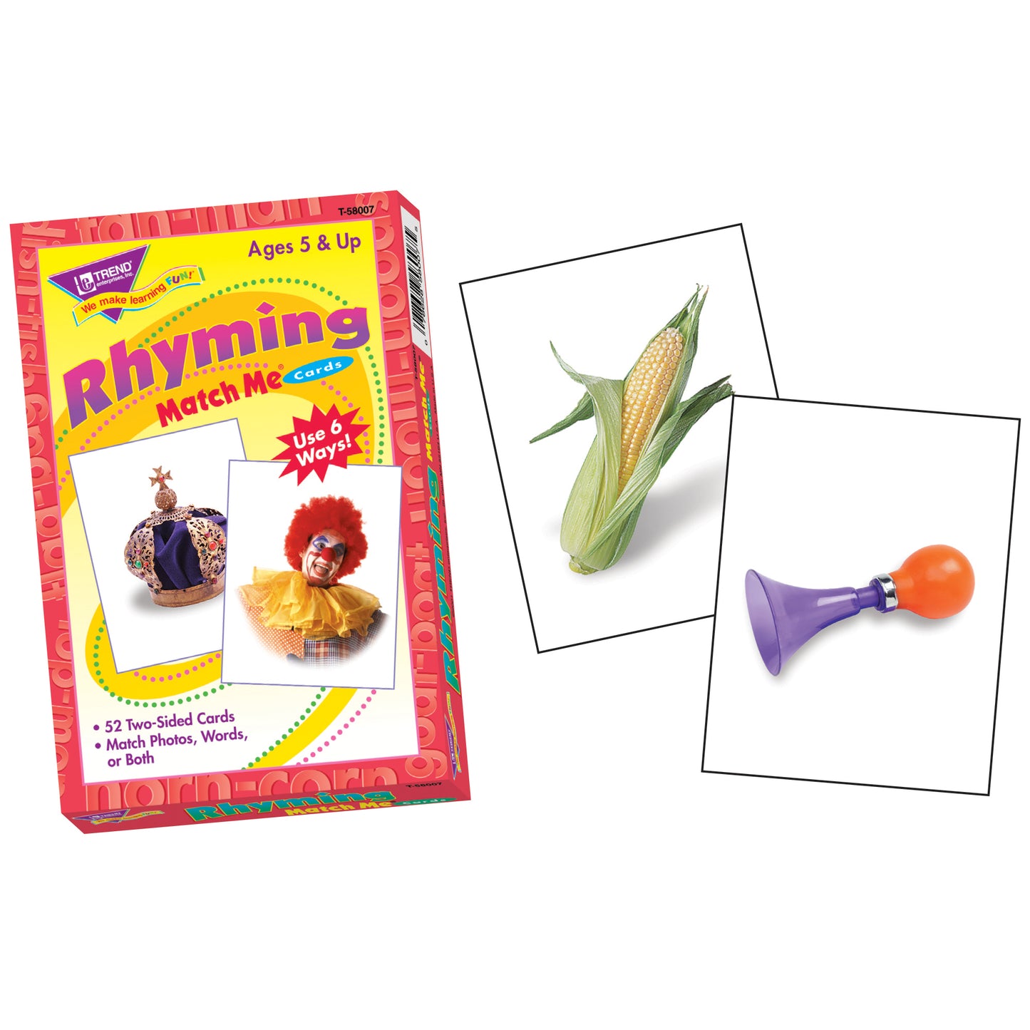 Rhyming Words Match Me® Cards, 6 Sets