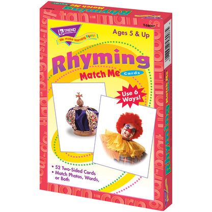 Rhyming Words Match Me® Cards, 6 Sets