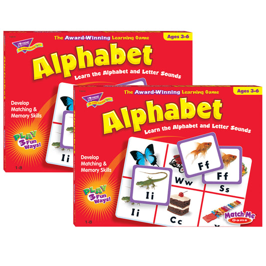 Alphabet Match Me® Games, Pack of 2