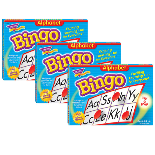 (3 EA) BINGO ALPHABET AGES 4 & UP