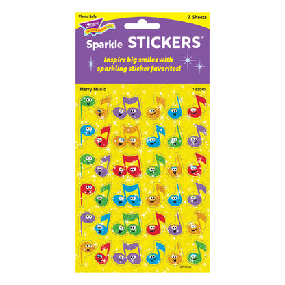 Merry Music Sparkle Stickers®, 72 ct