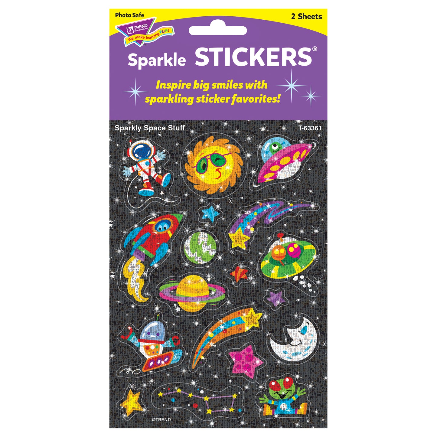 Sparkly Space Stuff Sparkle Stickers®, 36 Per Pack, 6 Packs