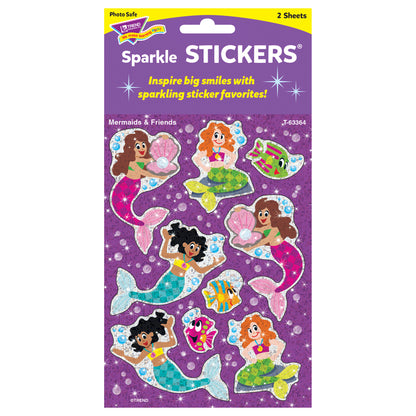 Mermaids & Friends Sparkle Stickers®, 18 Per Pack, 6 Packs