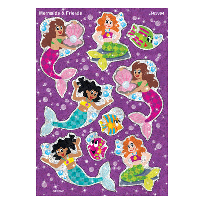 Mermaids & Friends Sparkle Stickers®, 18 Count