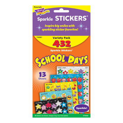 School Days Sparkle Stickers® Variety Pack, 432 Per Pack, 3 Packs