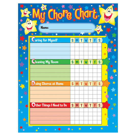 Stars Chore Charts, pad of 25