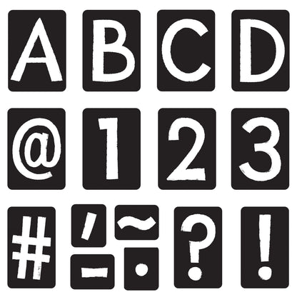 Black 4in Tiles Uppercase Letters