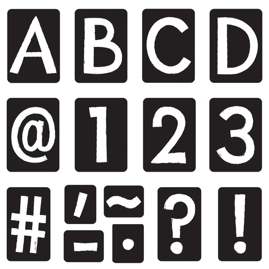 Black 4in Tiles Uppercase Letters
