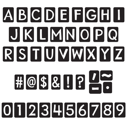 Black 4in Tiles Uppercase Letters