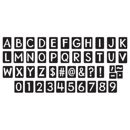 Black 4in Tiles Uppercase Letters