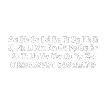 White 4in Playful Combo Letters