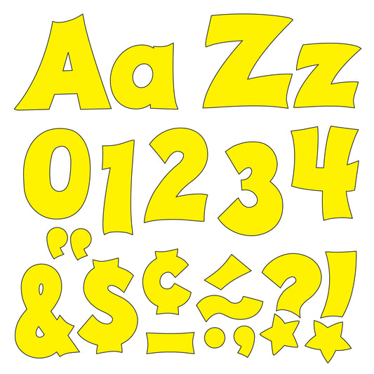 Yellow 4-Inch Friendly Uppercase/Lowercase Combo Pack (EN/SP) Ready Letters®