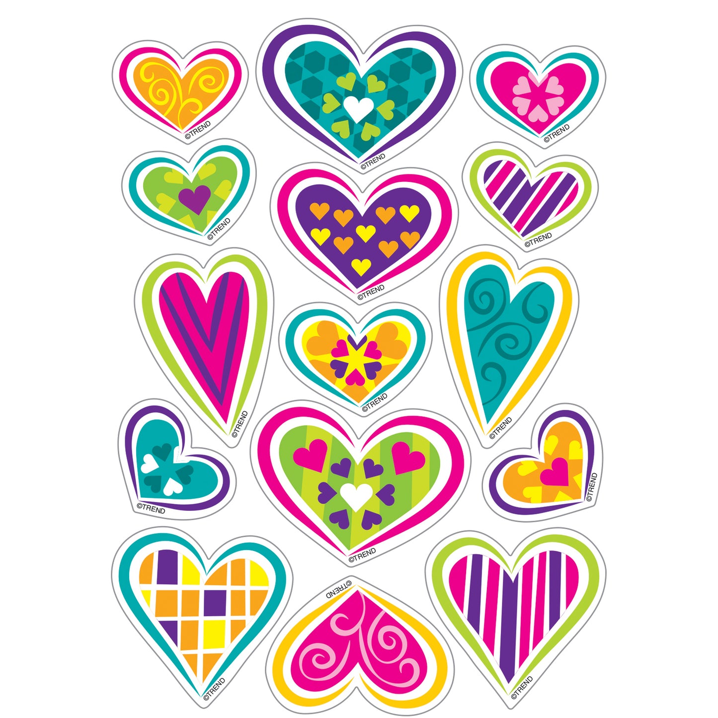 Artsy Heartsy/Cherry Mixed Shapes Stinky Stickers®, 60 Count