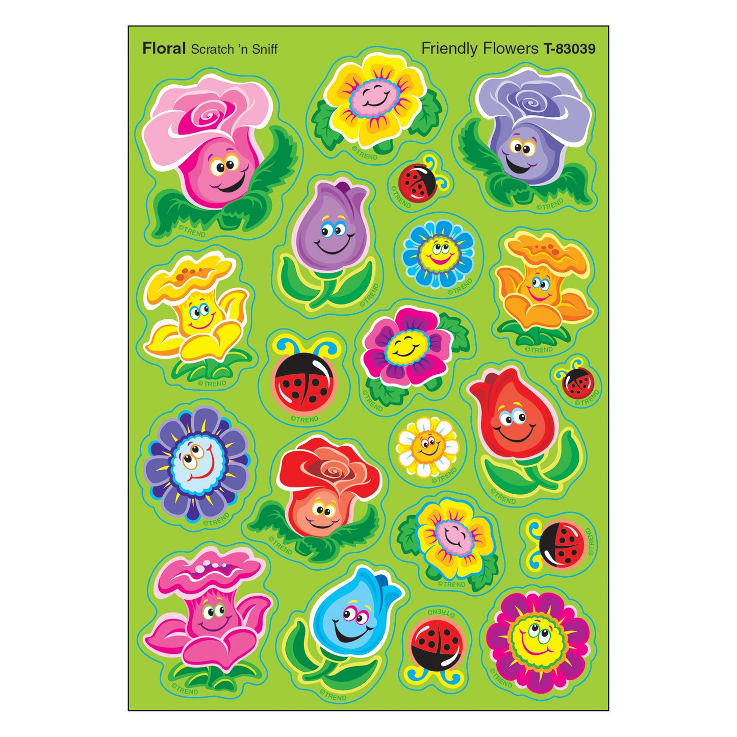 Friendly Flowers/Floral Mixed Shapes Stinky Stickers®, 84 Count