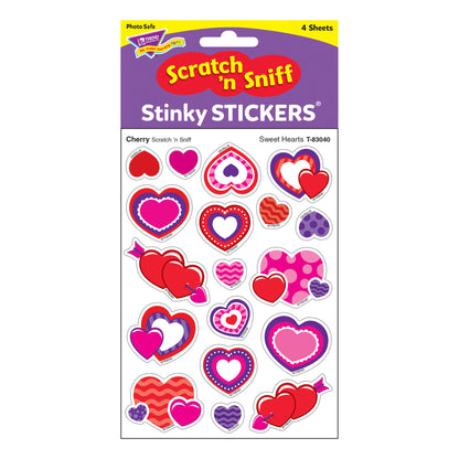 Sweet Hearts/Cherry Mixed Shapes Stinky Stickers®, 72 Count