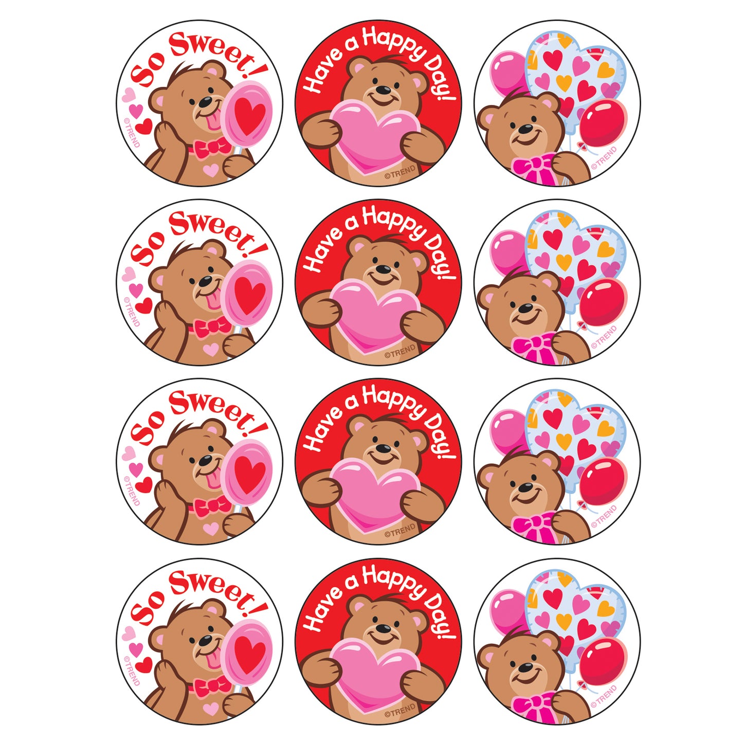 Friendship Bears/Chocolate Cherry Stinky Stickers®, 48 Per Pack, 6 Packs