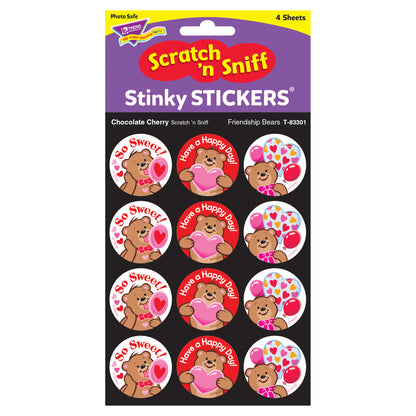 Friendship Bears/Chocolate Cherry Stinky Stickers®, 48 Per Pack, 6 Packs