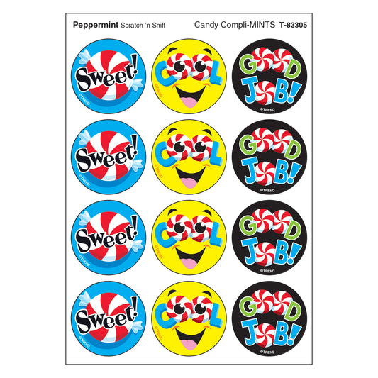 Candy Compli-MINTS/Peppermint Stinky Stickers®, 48 Count