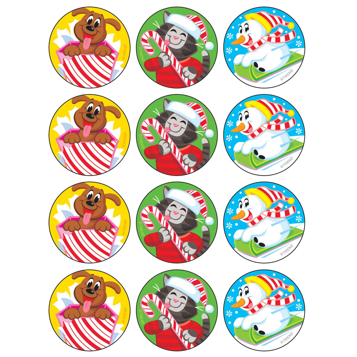 Holiday Pals/Peppermint Stinky Stickers®, 48 Per Pack, 6 Packs