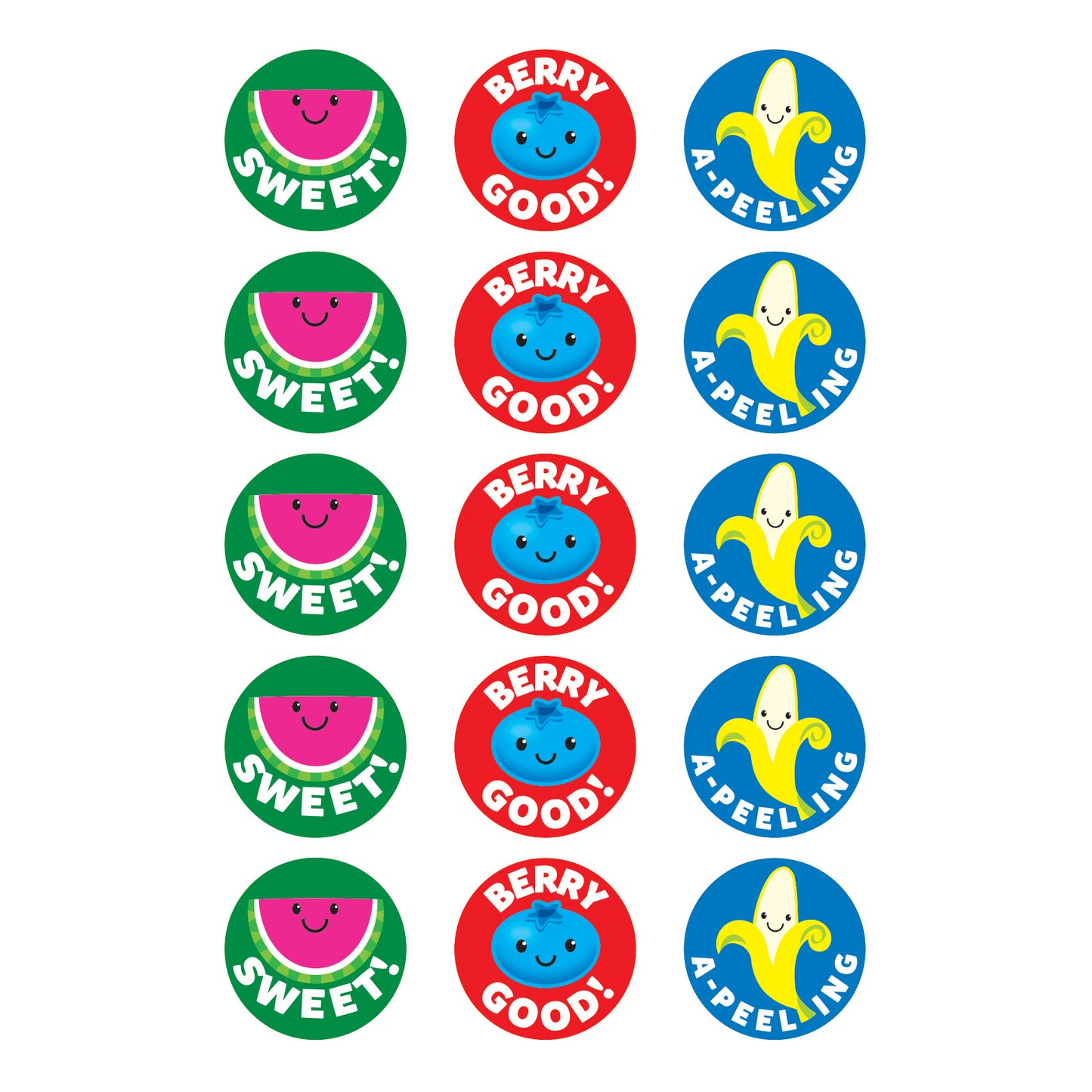 Friendly Fruit/Fruit Punch Stinky Stickers®, 60 Per Pack, 6 Packs