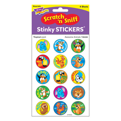 Awesome Animals/Tropical Stinky Stickers®, 60 ct.