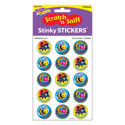 Bug Buddies/Orchard Stinky Stickers®, 60 Per Pack, 6 Packs